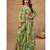Parrot green digital print indowestern wedding collection free size upto 42
