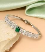Green color openable american diamond bracelet