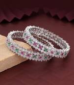 Multi color american diamond bangle size: 2.6