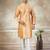 Yellow colour cotton with embroidery work kurta payjama menswear collections