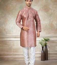Pink colour cotton with embroidery work kurta payjama menswear 