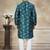 Teal blue colour cotton with embroidery work kurta payjama menswear collections