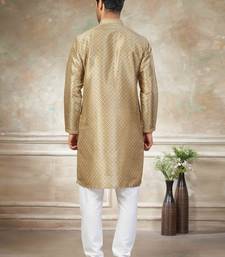 Cream colour cotton with embroidery work kurta payjama menswear collections