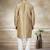 Cream colour cotton with embroidery work kurta payjama menswear collections