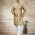 Cream colour cotton with embroidery work kurta payjama menswear collections