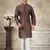 Brown colour cotton with embroidery work kurta payjama menswear collections