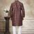 Brown colour cotton with embroidery work kurta payjama menswear collections