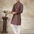 Brown colour cotton with embroidery work kurta payjama menswear collections