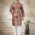 Brown colour cotton with embroidery work kurta payjama menswear collections