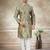 Green colour cotton with embroidery work kurta payjama menswear collections