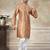 Peach colour cotton with embroidery work kurta payjama menswear collections