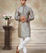 Teal blue colour cotton with embroidery work kurta payjama menswear collections