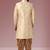 Gold jacqaurd silk brocade indo western for men