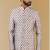 Multicolor printed art banarasi fabric sherwani for men
