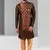 brown plain & priinted art silk sherwani for men