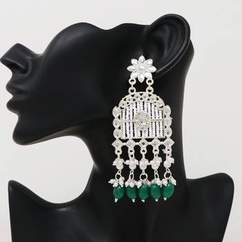 Kundan type zumka earring for girls 3