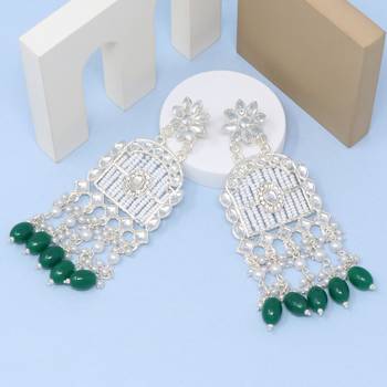 Kundan type zumka earring for girls 4