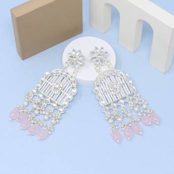 Kundan type zumka earring for girls 3