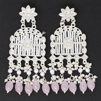 Kundan type zumka earring for girls 4