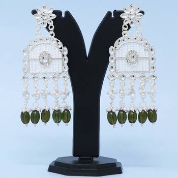 Kundan type zumka earring for girls 1