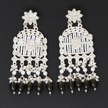 Kundan type zumka earring for girls 4