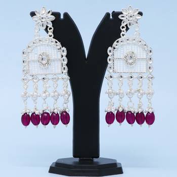 Kundan type zumka earring for girls 1