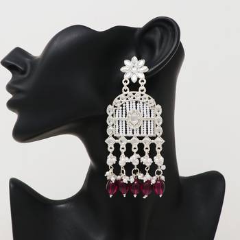 Kundan type zumka earring for girls 2