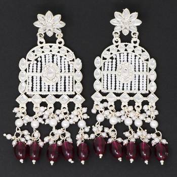 Kundan type zumka earring for girls 4