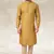 mustard printed cotton fabric straight kurta churidar for men