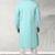 Blue printed cotton fabric straight kurta for men