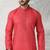 Red printed cotton fabric straight kurta for men