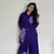 Floral printed purple round neck  cotton co-ord set