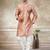 peach colour cotton with embroidery work kurta payjama menswear collections