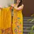 Yellow color silk fabric printed readymade salwar suit