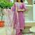 Pink color viscose chanderi fabric embroidery work with printed readymade salwar suit