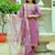 Pink color viscosee chanderi fabric embroidery work with printed readymade salwar suit