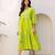 Parrot green color designer digital printed kota checks fabric girlie sophesticated rich looks kurti