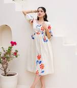 White color designer digital printed kota checks fabric girlie sophesticated rich looks kurti