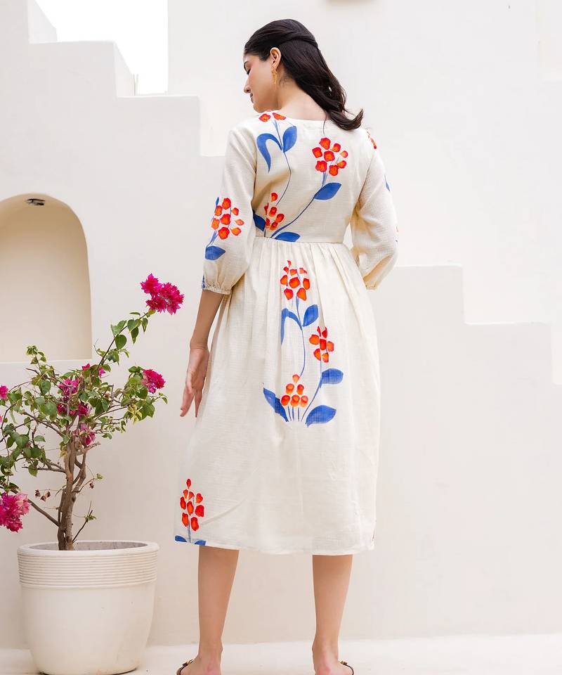 White color designer digital printed kota checks fabric girlie sophesticated rich looks kurti