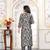 Black color chanderi fabric designer printed readymade kurta set for trendy girls