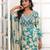Sea green color rayon fabric designer printed readymade kurta set for trendy girls