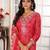 Pink color rayon fabric designer printed readymade kurta set for trendy girls