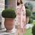 Off white color linen fabric digital printed ethnic readymade suit for trendy looks