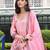Pink color linen fabric digital printed ethnic readymade suit for trendy looks