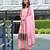 Pink color linen fabric digital printed ethnic readymade suit for trendy looks