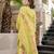 Lemon color chanderi butti fabric designer printed ethnic partywear suit
