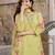 Lemon color chanderi butti fabric designer printed ethnic partywear suit
