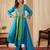 Sea green color chinon fabric designer printed ethnic partywear suit