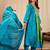 Sea green color chinon fabric designer printed ethnic partywear suit