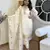Cream color viscosee silk fabric ethnic reaymade kurta set with dupatta